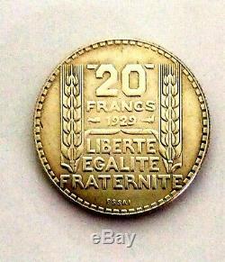 Superb Coin Test Of 20 Francs 1929. Very Rare For Collectors