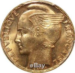 T2909 Very Rare 100 Gold Francs Or Bazor 1936 Pcgs Ms64! A Gem Make Offer