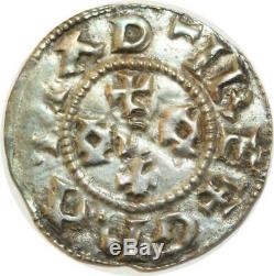 T306 Very Rare Carolingian King Odo Odo 878-898 Denarius Limoges Silver