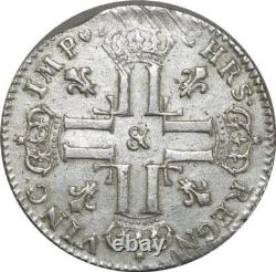 T3452 VERY RARE R4 Little Louis Louis XV 3 Livres 1720 & Aix Silver