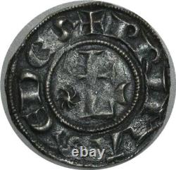 T9555 VERY RARE Denarius Archbishopric of Lyon Silver First See GALLIARV