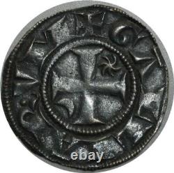 T9555 VERY RARE Denarius Archbishopric of Lyon Silver First See GALLIARV