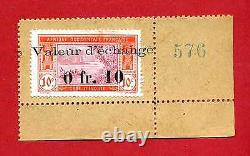 (TM 02) STAMP CURRENCY OF IVORY COAST 0.10 Ct 1920 VERY RARE (With number)