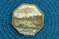 Three iron bridges over the SEINE in PARIS Brass token VERY RARE in brass