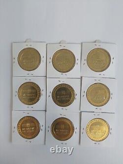 Tourist Token MDP Complete Collection 9 Tokens Paul McCarthy 2014 VERY RARE