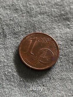 Translation: 2002 1-cent coin, Oak Leaf, letter D, Very rare Germany
