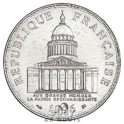 Tres Rare 100 Francs 1996 Pantheon Fdc France Silver
