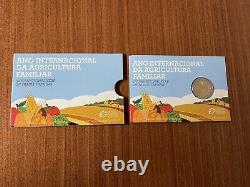 Tres Rare 2 Eur Be Belle Test Proof Portugal 2014 Family Agriculture