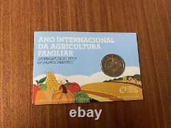 Tres Rare 2 Eur Be Belle Test Proof Portugal 2014 Family Agriculture
