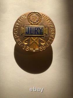 Tres Rare Badge Medaille Universal Exhibition 1889 A Bet