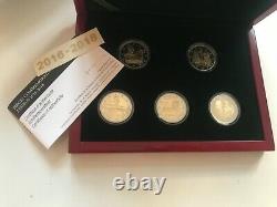 Tres Rare Coffret 2 Eur Luxembourg 2016 2017 2018 Be Proof Pointons Bridge And Lion