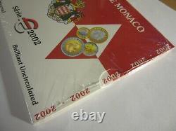 Tres Rare Serie 1ct A 2 Euro / Monaco Bu Scelle / Serie Euro 2002 /shipping Assure