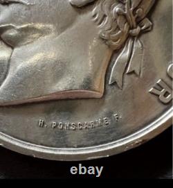 VERY RARE! 151 grams (5 Oz) 30! In the World. Silver Medal NAPOLEON III 1867