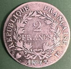 VERY RARE 2 FRANCS NAPOLEON 1st YEAR 13 TURIN