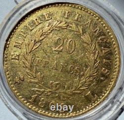 VERY RARE 20 FRANCS GOLD COIN NAPOLEON EMPEROR LAUREATE HEAD 1809 L BAYONNE (2,341 minted)