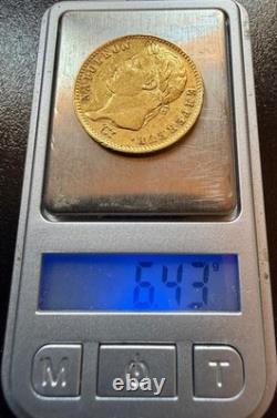 VERY RARE 20 FRANCS GOLD COIN NAPOLEON EMPEROR LAUREATE HEAD 1809 L BAYONNE (2,341 minted)