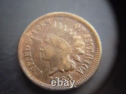 VERY RARE ERROR SNOW! United States USA Indian Head Cent ONE Cent, 1864 No L