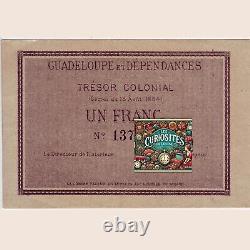 VERY RARE Guadeloupe and Dependencies. Colonial Treasure 1 Franc