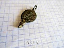 VERY RARE and AUTHENTIC ROMAN Bronze Turtle Pendant, Extremely Fine Condition, France
