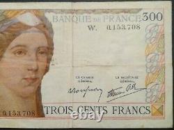 VERY RARE series W. 0.153.708.300frs CERES SERVEAU November 24, 1938. RARE