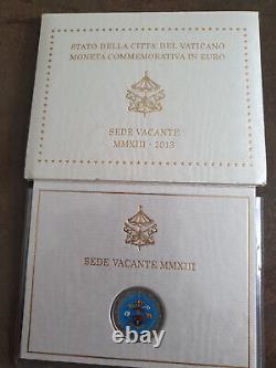 Vatican 2013 2 Euros Sede Vacant Colorized Very Rare