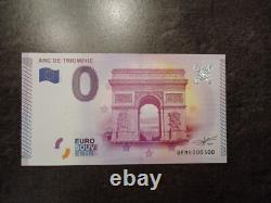 Very Rare 0 Euro Tourist Note 2015 Arc de Triomphe No. 300
