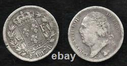 Very Rare 1/2 Franc 1817 H La Rochelle Louis XVIII Silver Silver