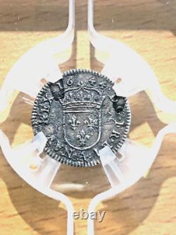 Very Rare 1? 24 Écu 1644 Louis XIV in case - Silver 1.01 g