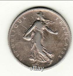 Very Rare 1 Franc Semeuse Silver 1900 Side Ttb 1100 Euro