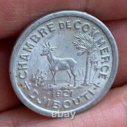 Very Rare 10 Centimes Djibouti 1921 Spl/unc, Very Rare + Nice Condition