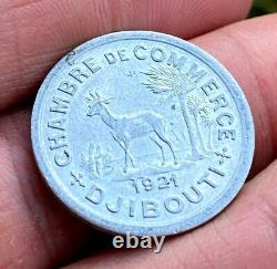 Very Rare 10 Centimes Djibouti 1921 Spl/unc, Very Rare + Nice Condition