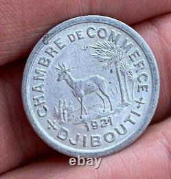 Very Rare 10 Centimes Djibouti 1921 Spl/unc, Very Rare + Nice Condition