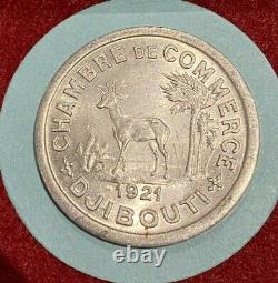 Very Rare 10 Centimes Djibouti 1921 Spl/unc, Very Rare + Nice Condition