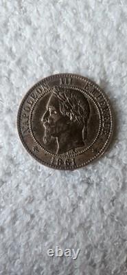 Very Rare 10 Centimes Napoleon III 1861 BB Strasbourg PCGS MS64 SPL++