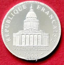 Very Rare 100 Francs 1992 Panthéon BU FDC Silver Box Beautiful Proof Shipping LR2