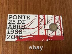 Very Rare 2 Eur Be Belle Test Proof Portugal 2016 50 Years Bridge 25 April 1966