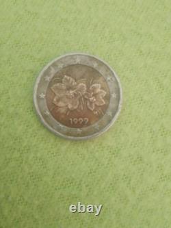 Very Rare 2 Euro Piece Finland 1999 Flower of Lakka With M