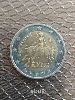 Very Rare 2 Euro coin Greece 2002 with (S)