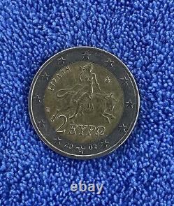 Very Rare 2 Euro coin Greece 2002 with (S)