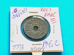 Very Rare 20 Centimes Lindauer 1945c