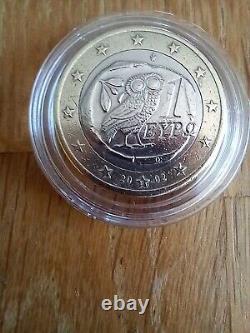 Very Rare 2002 Greek 1 Euro Coin Struck With S In The Bottom Star