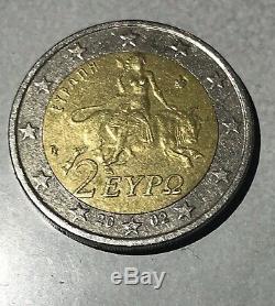 Very Rare 2002 Greek Coin 2 Euros Possessing S