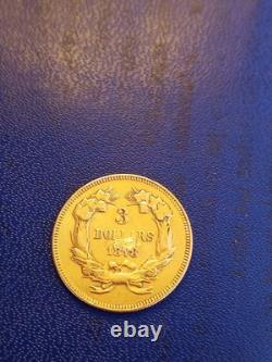 Very Rare 3 Dollars USA Gold Indian Princess Large Head 1878 marked on the reverse