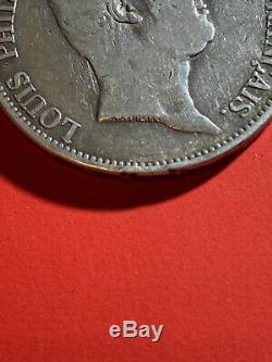 Very Rare 5 Francs Louis Philippe I 1830a Without The Slice In Relief 420 Tb