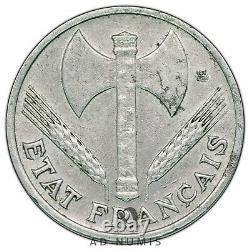 Very Rare 50 Cents 1943 Bazor Lourde 0.83 Gr Weight Fort France Ttb Aluminium