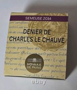 Very Rare 50 Gold Coin 2014 BE, The Sower Charles the Bald, NEW