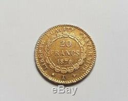 Very Rare And Beautiful Piece Of 20 Francs Gold 1878 A Fake Platinum