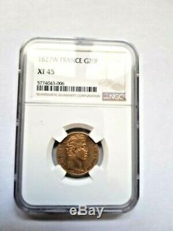 Very Rare And Beautiful Piece Of 20 Francs Or 1827 W ​​charles X Xf45 Ngc