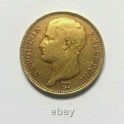 Very Rare And Beautiful Piece Of 40 Francs Gold 1807 A Napoleon I Bare Head