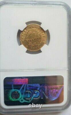 Very Rare And Superb 20-franc Gold Coin 1815 A Napoleon I Ngc Au55 Cent Days